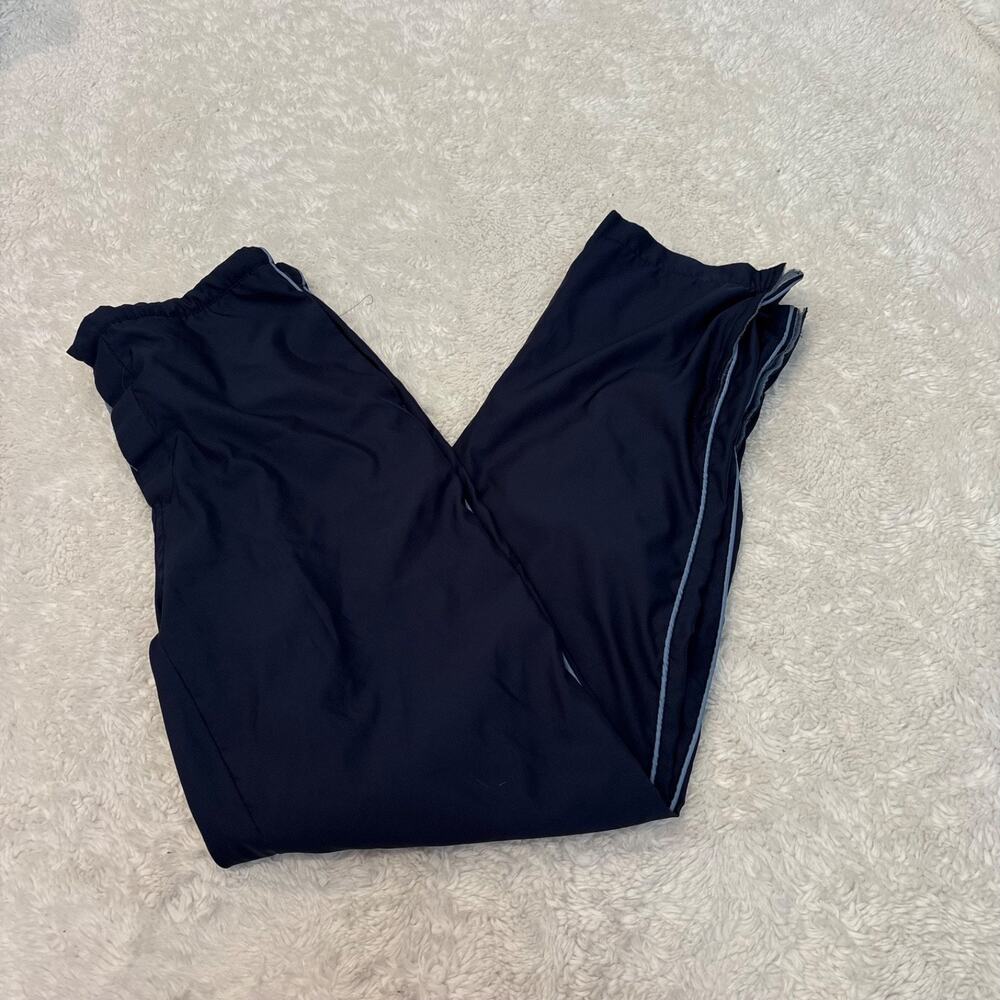 VTG 90s GAP Unisex Track Pants Sz M Y2K Baggy Streetwear Navy Activewear Running